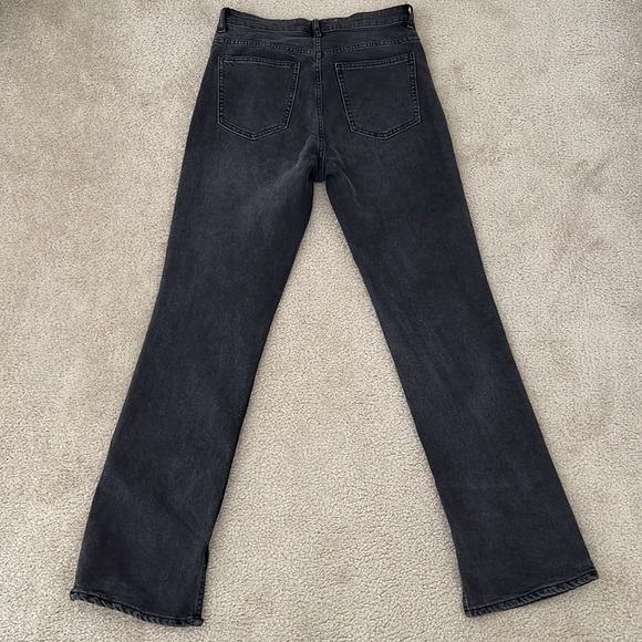H&M Black High Waisted Straight Leg Split Hem Jeans - DONATING 5/14 - Picture 10 of 10